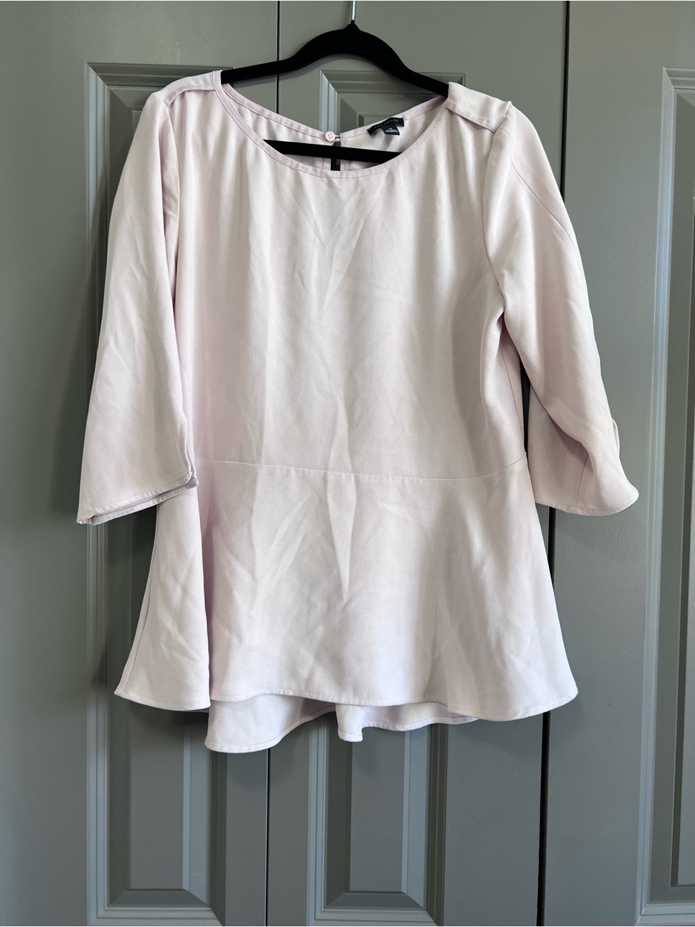 Ann Taylor Light Pink Peplum Blouse